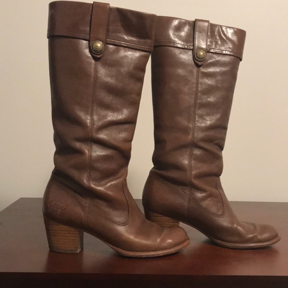 Coach brown leather boots - Picture 2 of 5